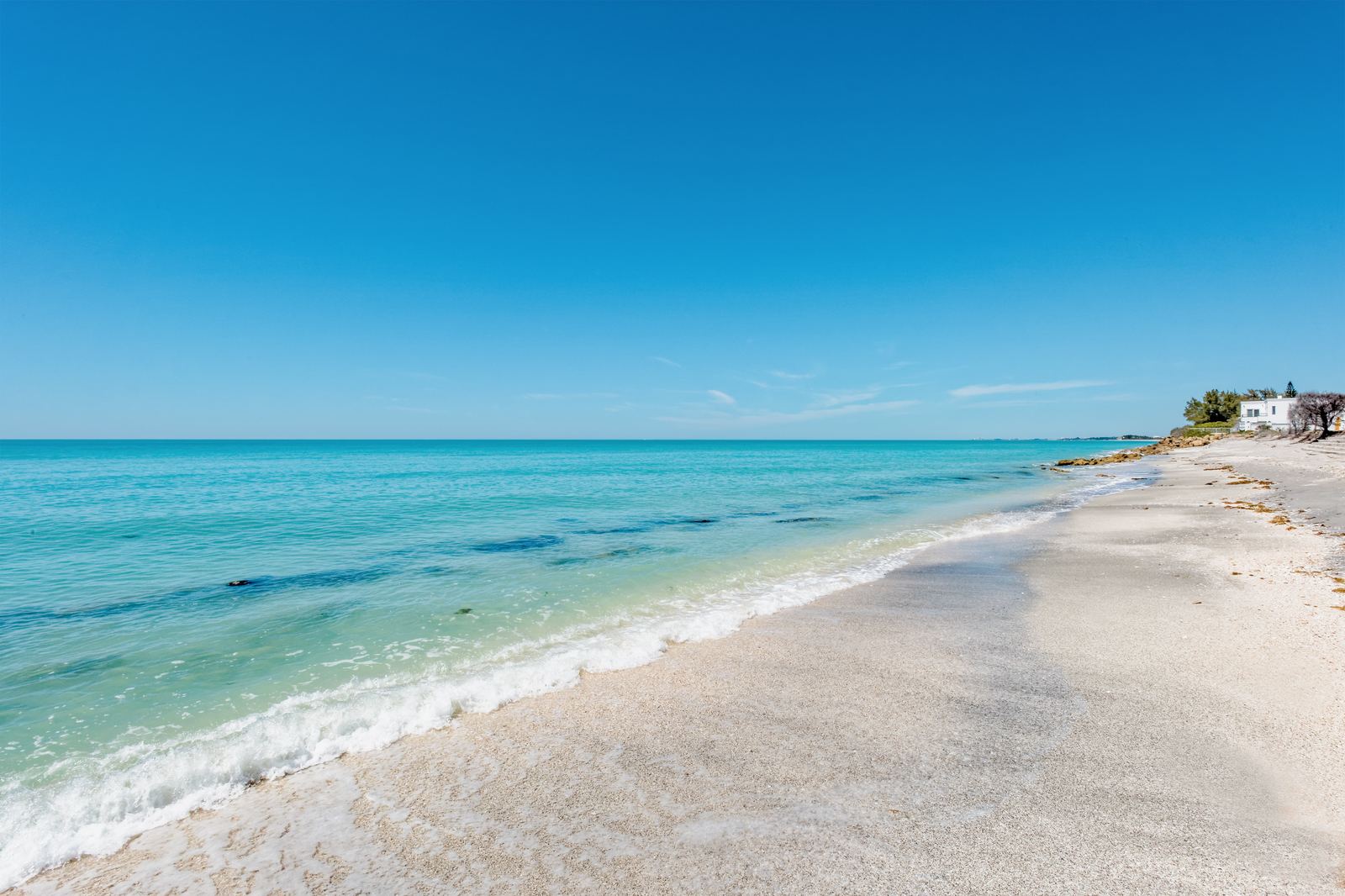 White quartz sand and Gulf water at Siesta Key Beach